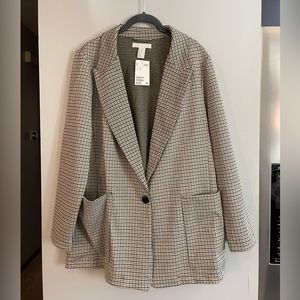 Oversized Twill Blazer